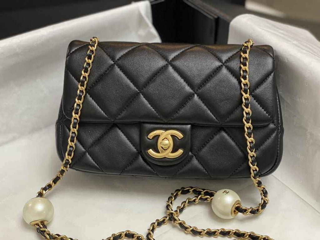 Chanel Small Flap bag AS4861 Black Lambskin