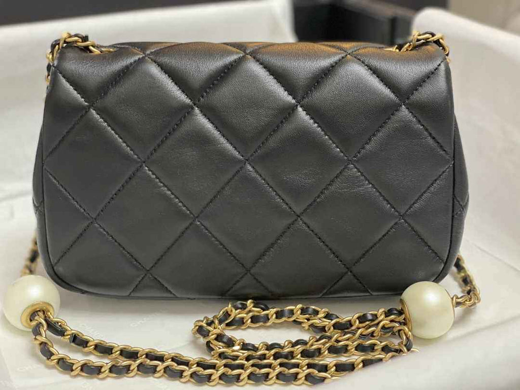 Chanel Small Flap bag AS4861 Black Lambskin