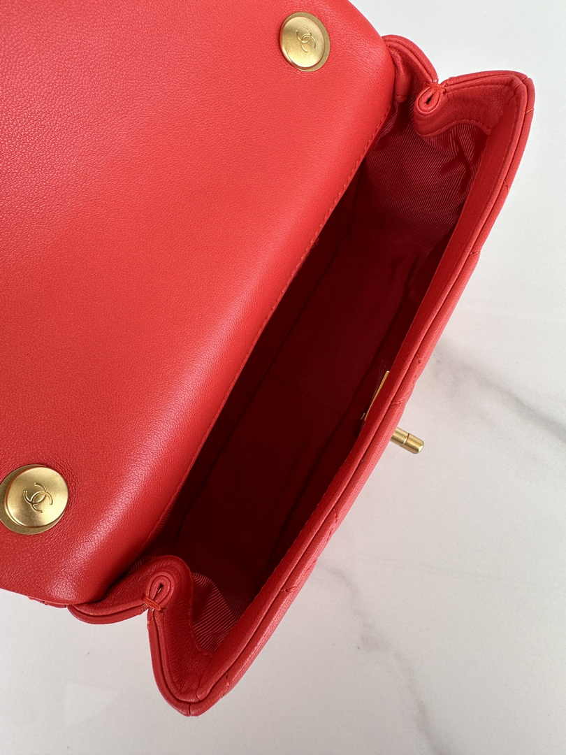 Chanel Small Flap bag AS4861 Red Lambskin