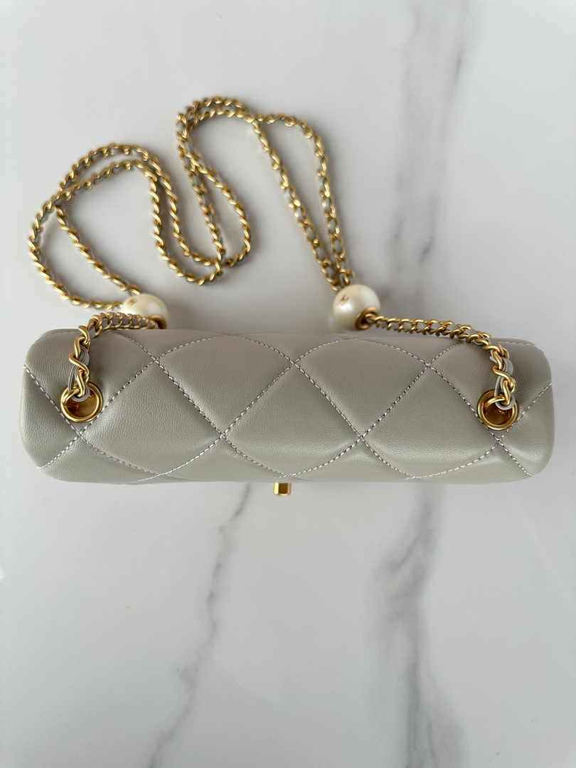 Chanel Small Flap bag AS4861 Gray Lambskin