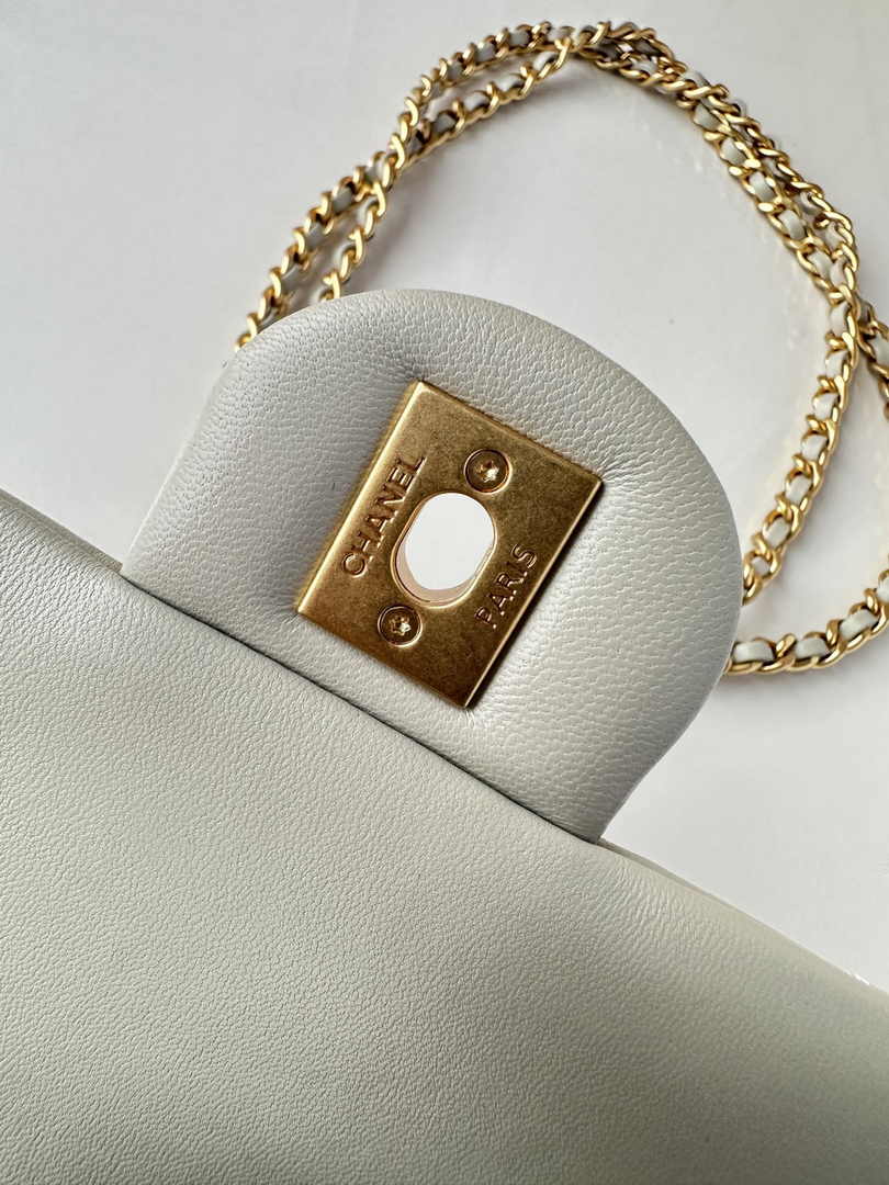 Chanel Small Flap bag AS4861 Gray Lambskin