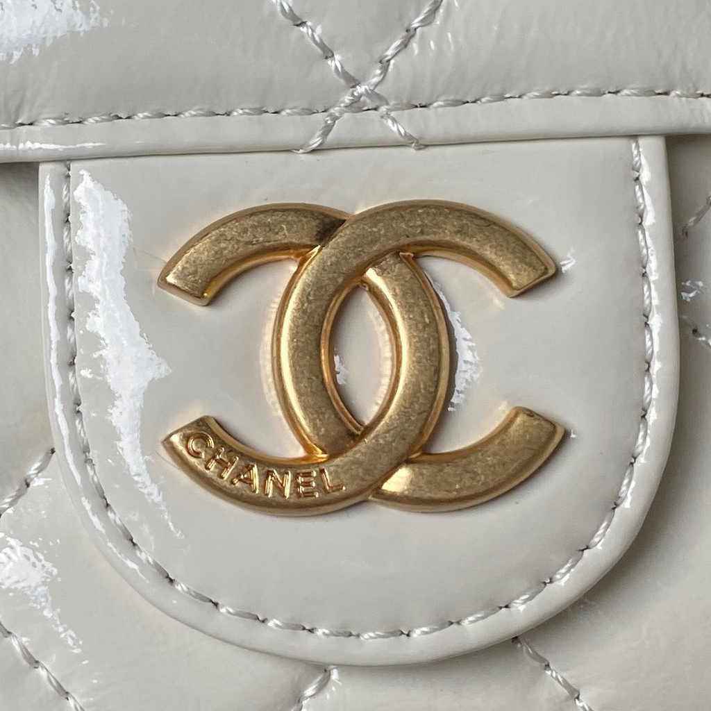 Chanel small hobo bag, AS4323 calfskin white