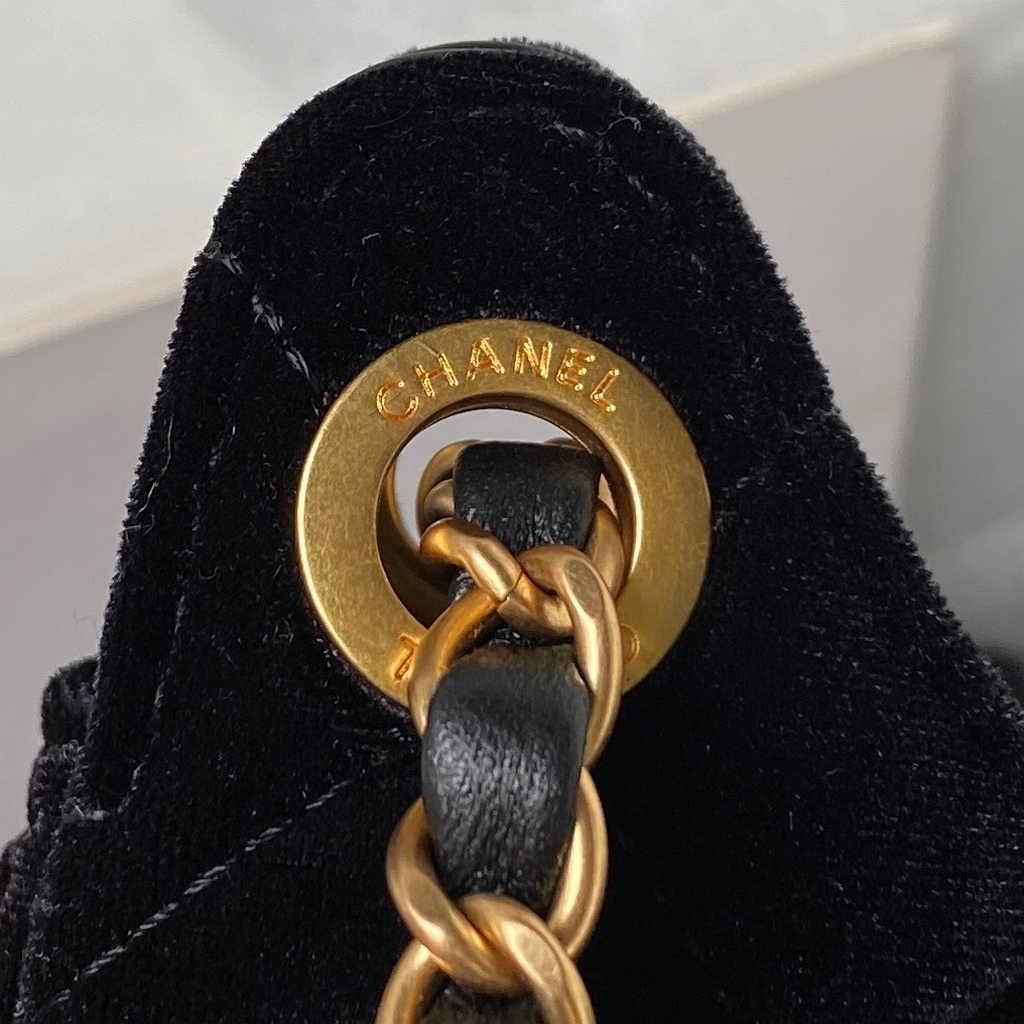Chanel small hobo bag, AS4323 velvet black