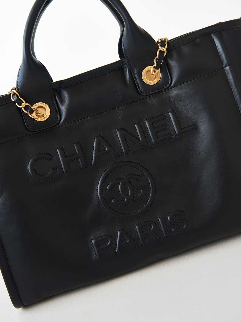 Chanel Small Shopping Bag AS3257 Calfskin Black
