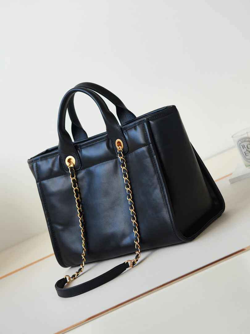 Chanel Small Shopping Bag AS3257 Calfskin Black