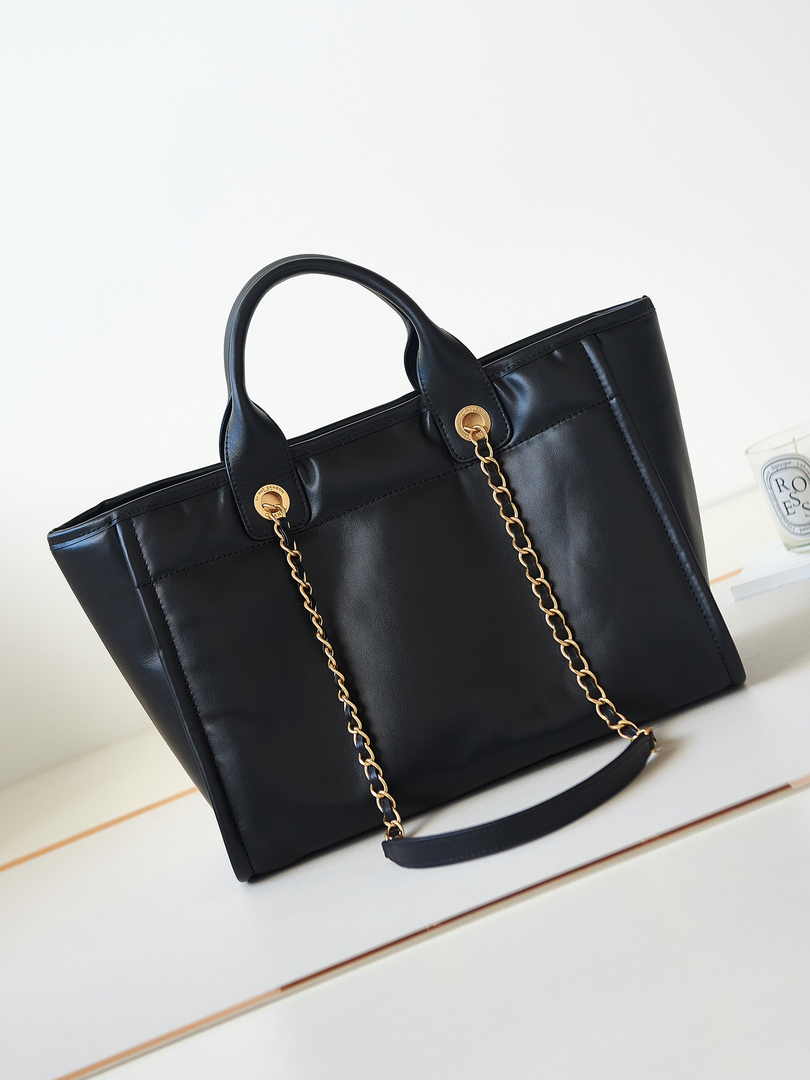 Chanel Small Shopping Bag AS3257 Calfskin Black