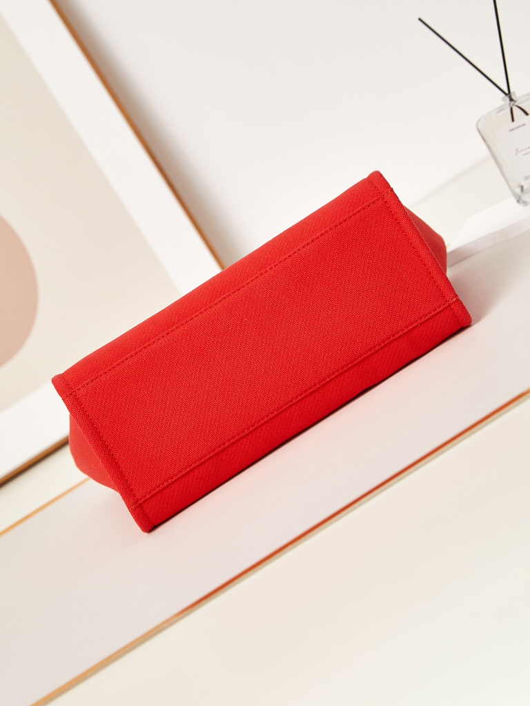 Chanel small shopping bag, AS3257 mixed fibers red