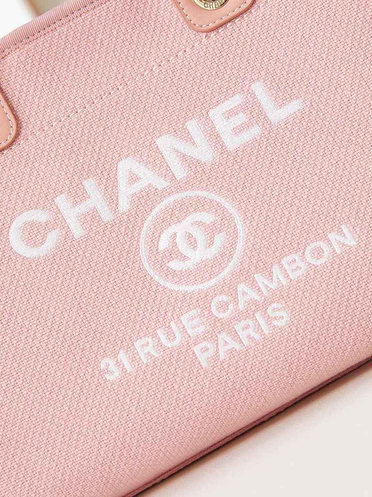 Chanel small shopping bag, AS3257 mixed fibers pink