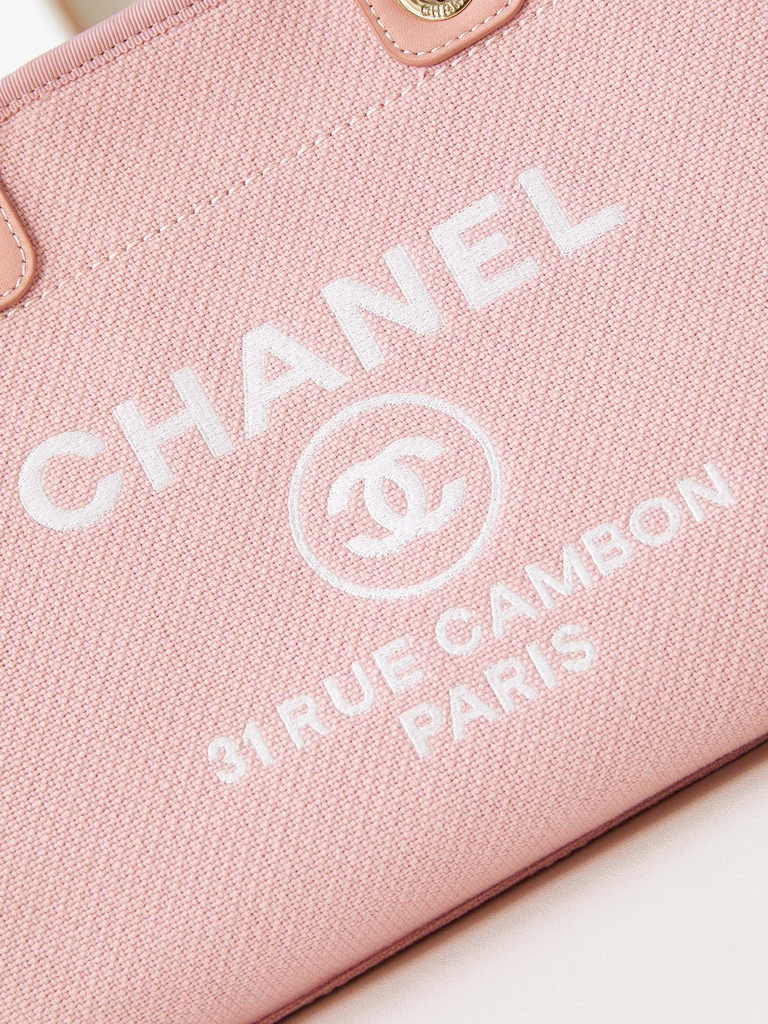 Chanel small shopping bag, AS3257 mixed fibers pink