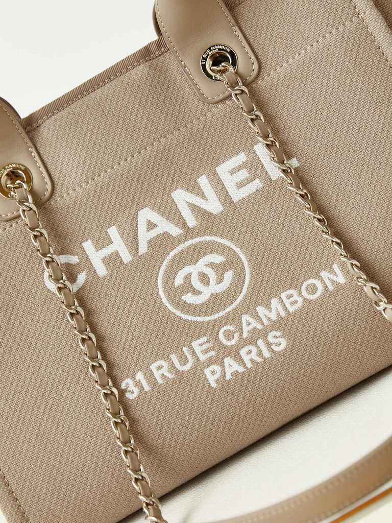 Chanel small shopping bag, AS3257 mixed fibers gray