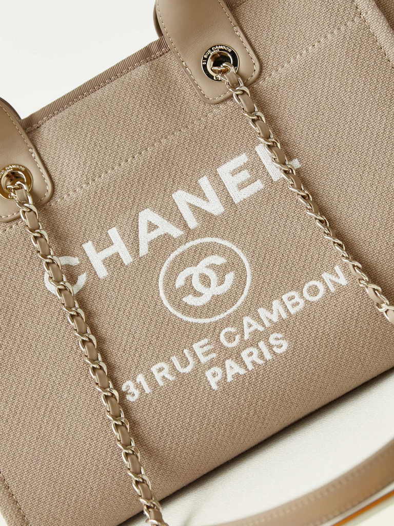 Chanel small shopping bag, AS3257 mixed fibers gray