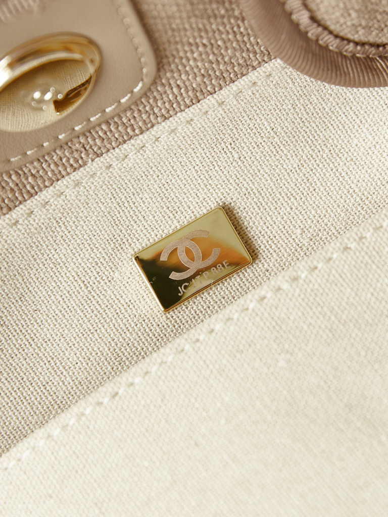 Chanel small shopping bag, AS3257 mixed fibers gray
