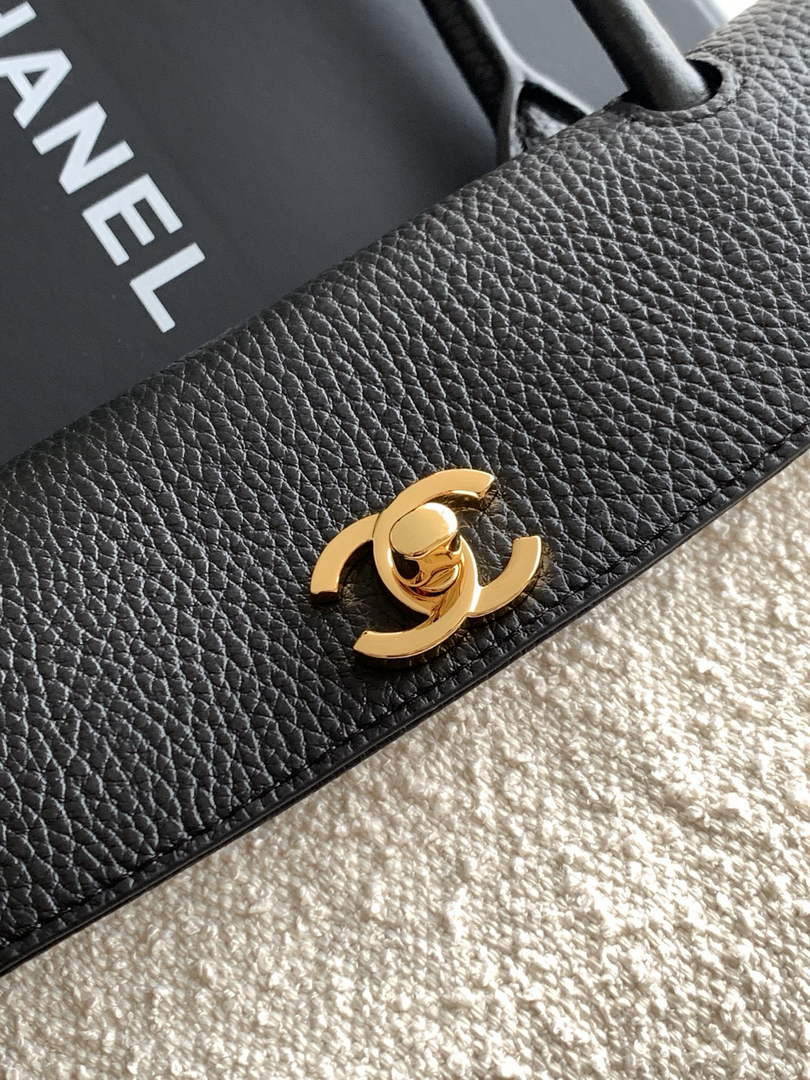 Chanel Small Shopping Tote Bag, AS6288 Grained Calfskin Beige