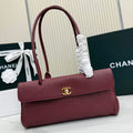 Chanel Small Shopping Tote Bag, AS6288 Red Grained Calfskin