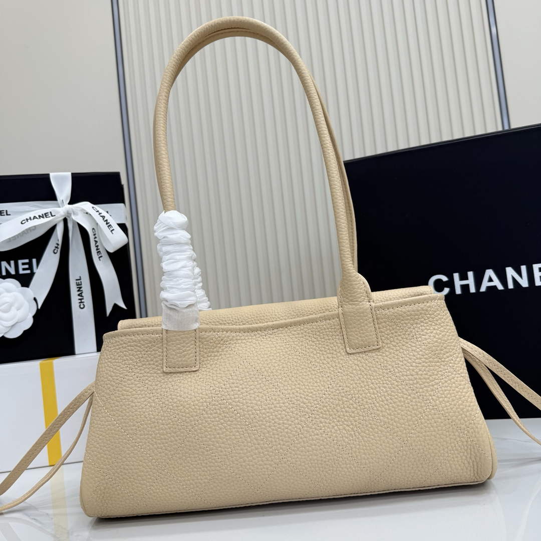 Chanel Small Shopping Tote Bag, AS6288 Apricot Grained Calfskin