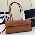 Chanel Small Shopping Tote Bag, AS6288 Brown Grained Calfskin