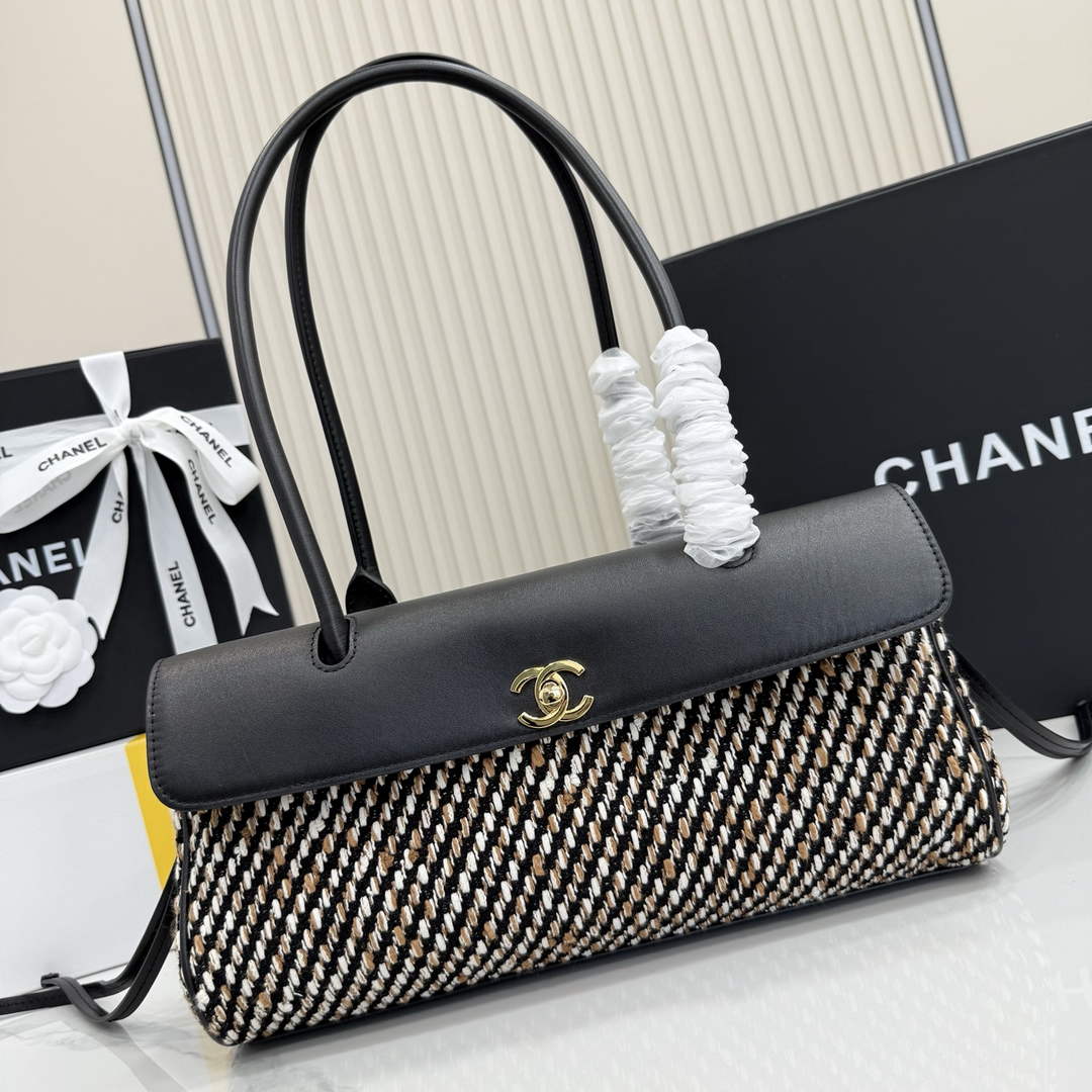 Chanel Small Shopping Tote Bag, AS6288 Grained Calfskin Black