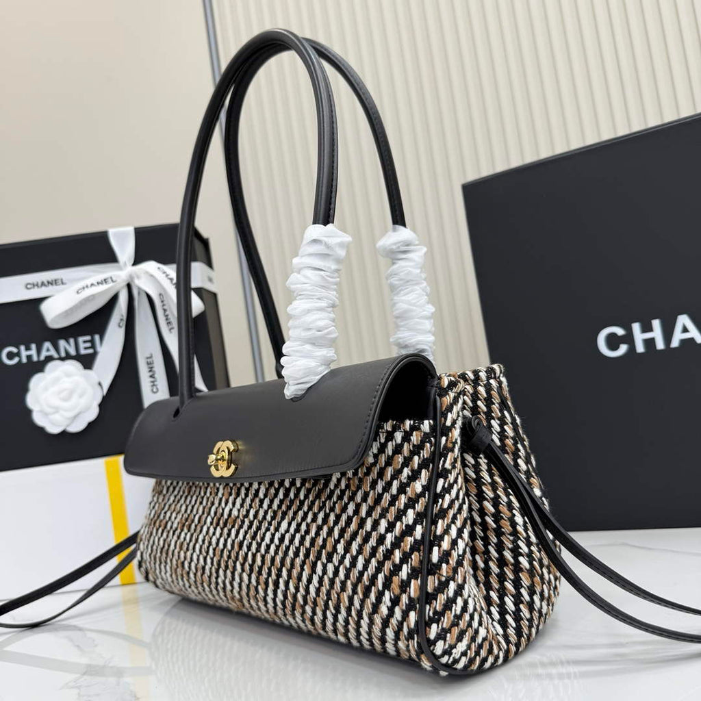 Chanel Small Shopping Tote Bag, AS6288 Grained Calfskin Black