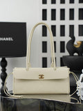 Chanel Small Shopping Tote Bag, AS6288 Beige Grained Calfskin
