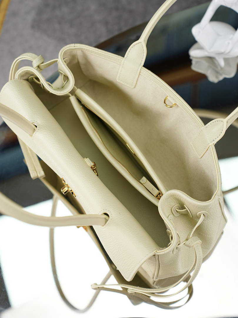 Chanel Small Shopping Tote Bag, AS6288 Beige Grained Calfskin