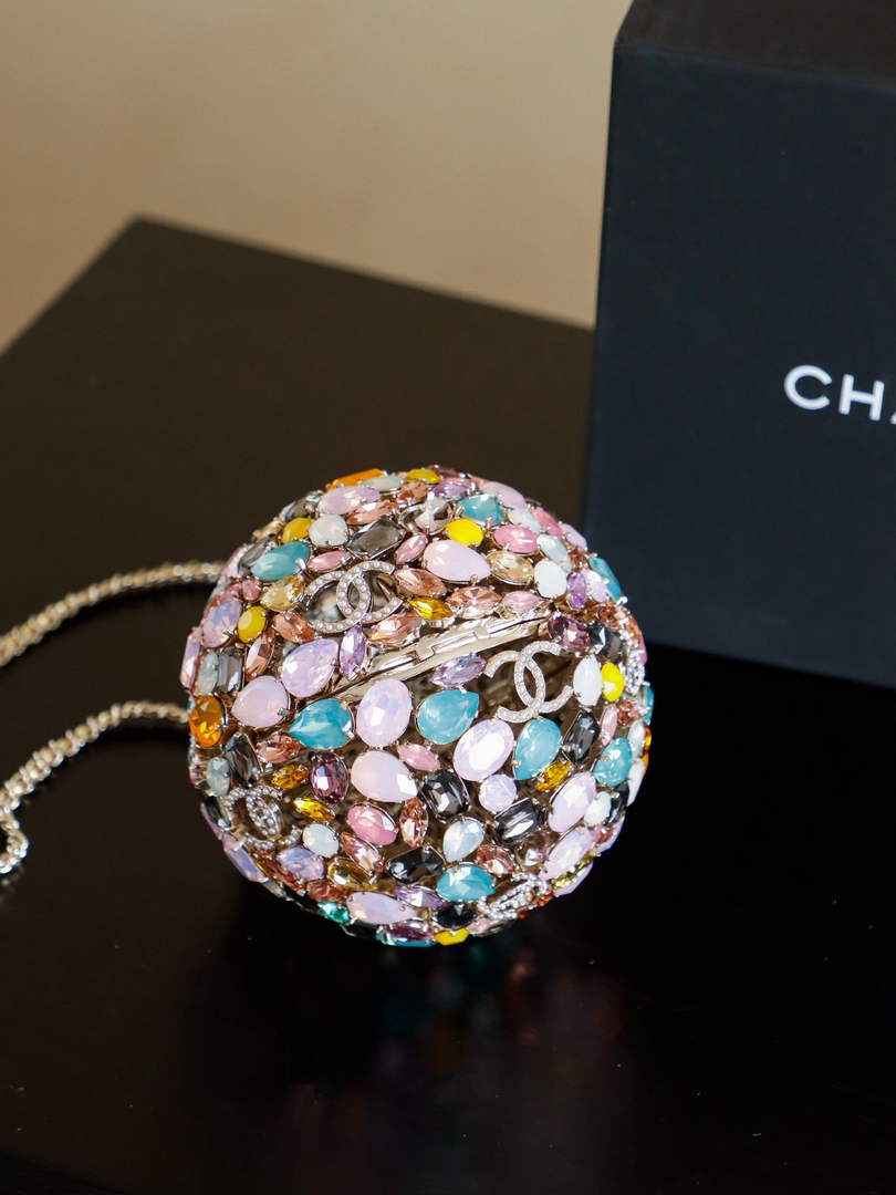 Chanel Sphere Minaudiere, AS5013 Diamanté, Imitation Pearls