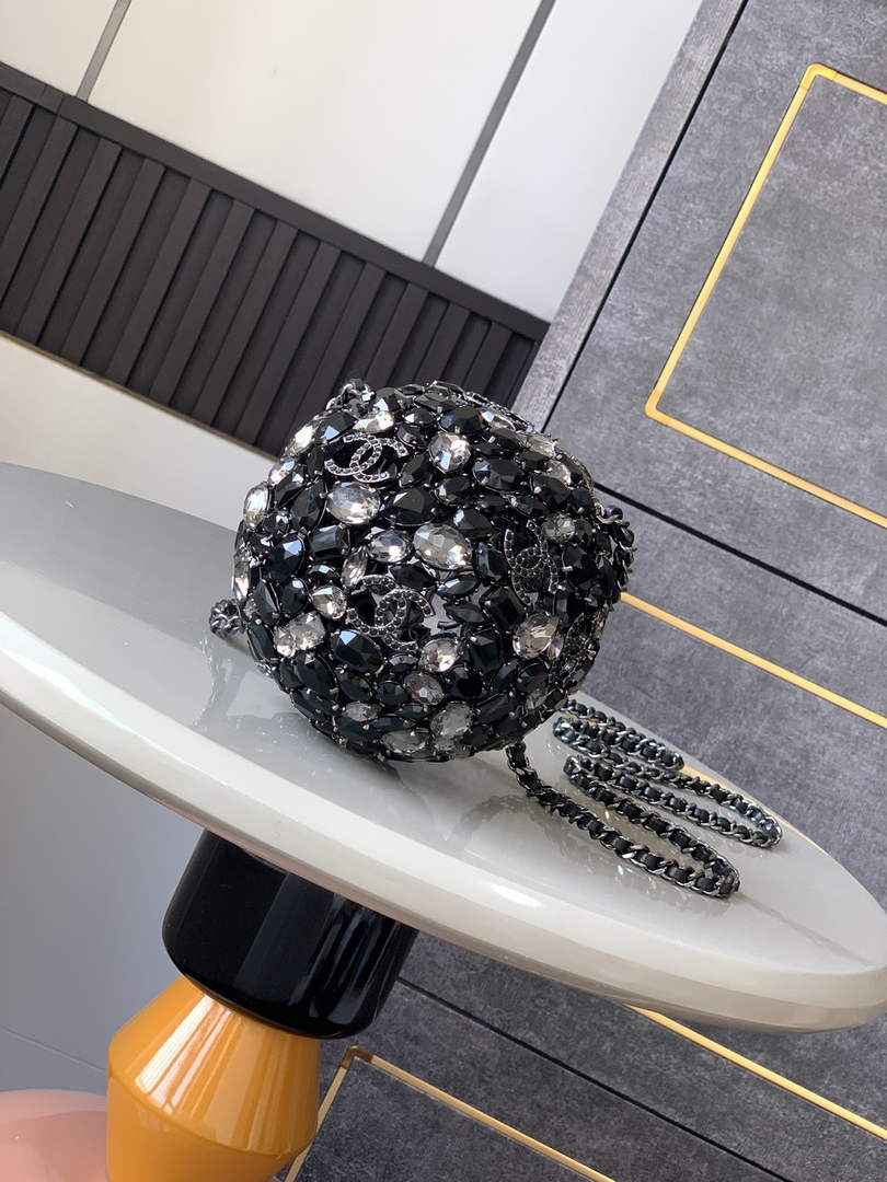 Chanel Sphere Minaudiere, AS5013 Black Diamanté