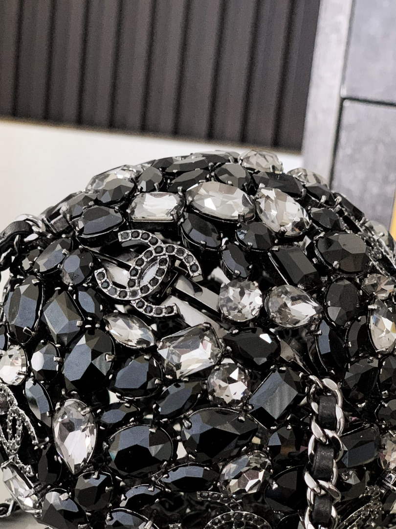 Chanel Sphere Minaudiere, AS5013 Black Diamanté