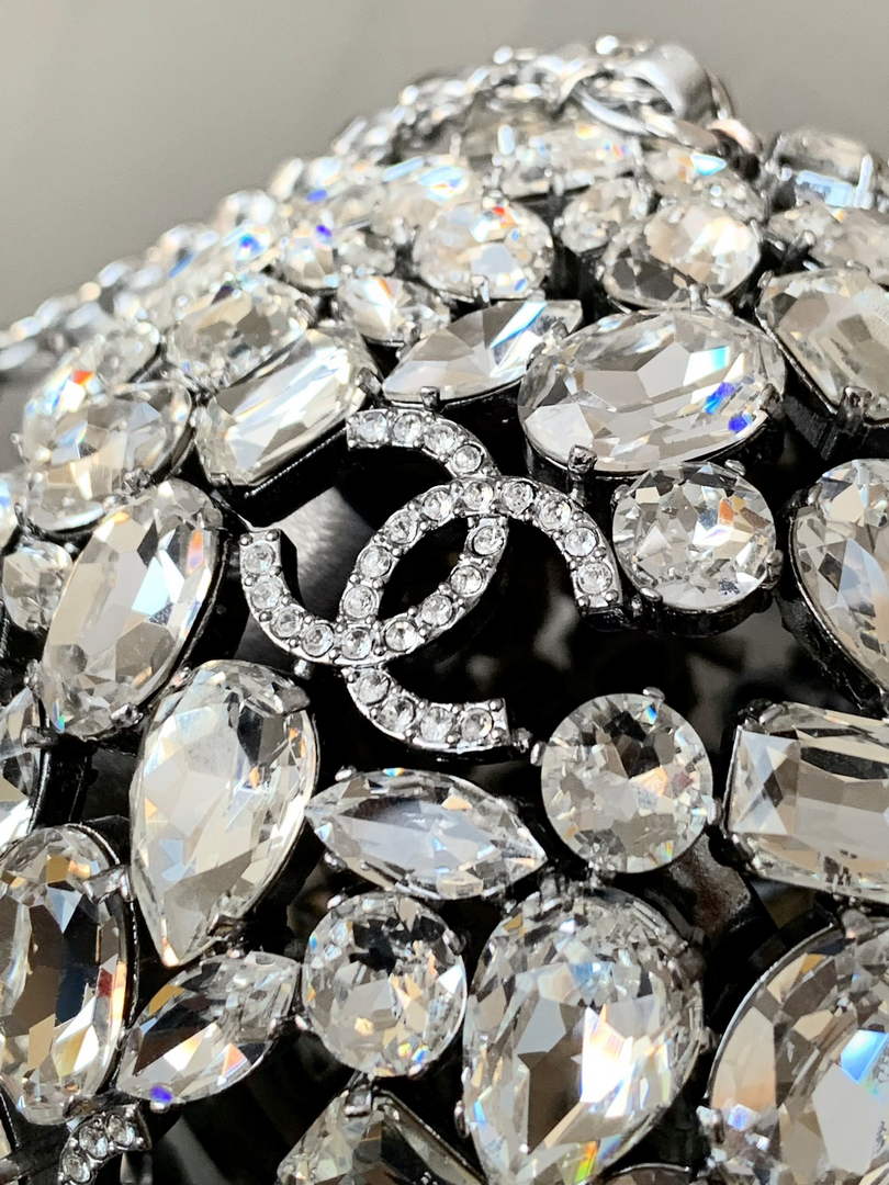 Chanel Sphere Minaudiere, AS5013 Diamanté Silver