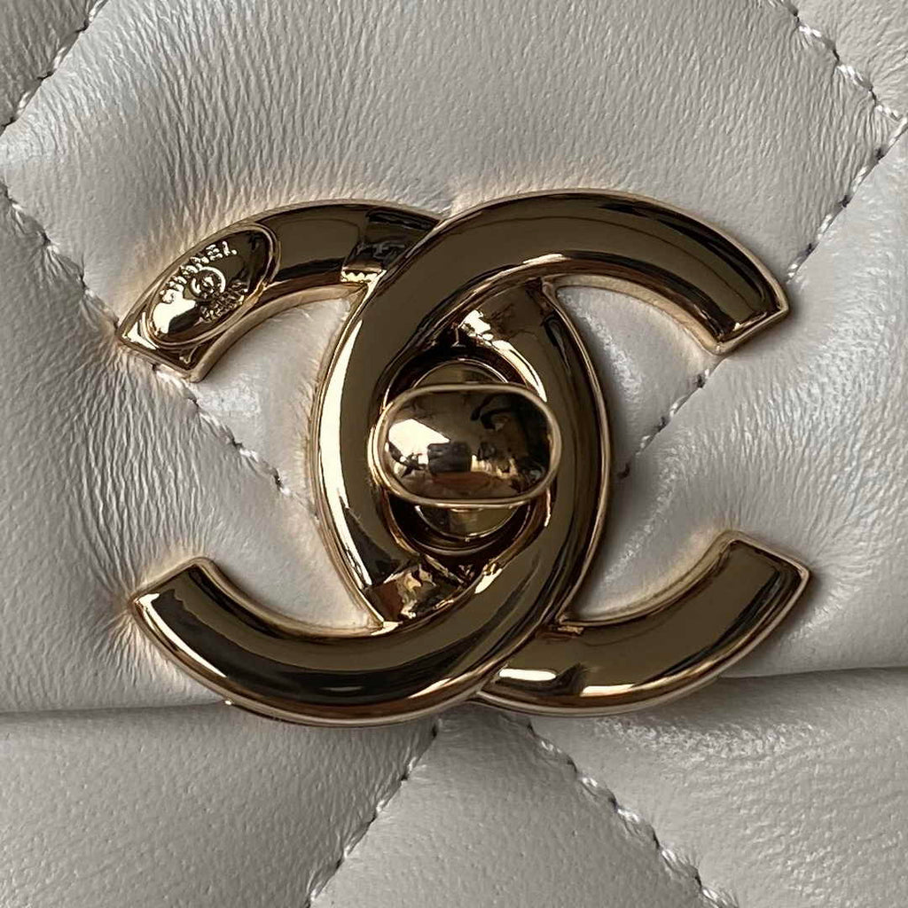 Chanel Top Handle Bag AS4544 Lambskin Beige