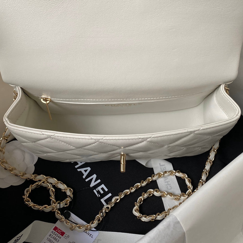 Chanel Top Handle Bag AS4544 Lambskin Beige