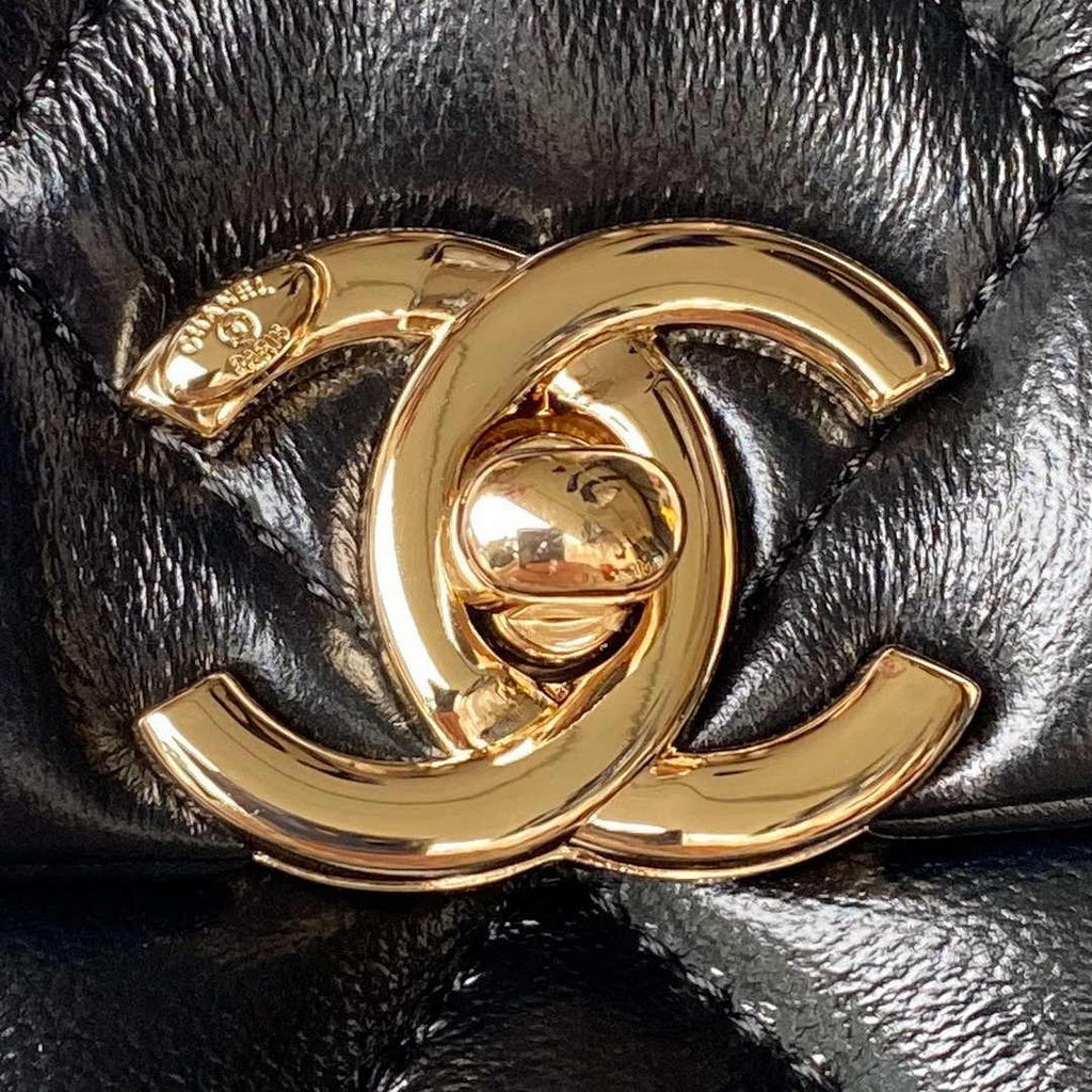 Chanel Top Handle Bag AS4544 Lambskin Black