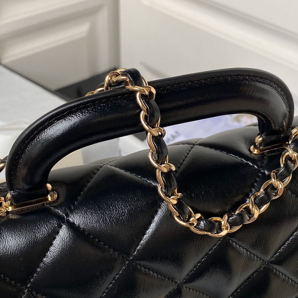 Chanel Top Handle Bag AS4544 Lambskin Black