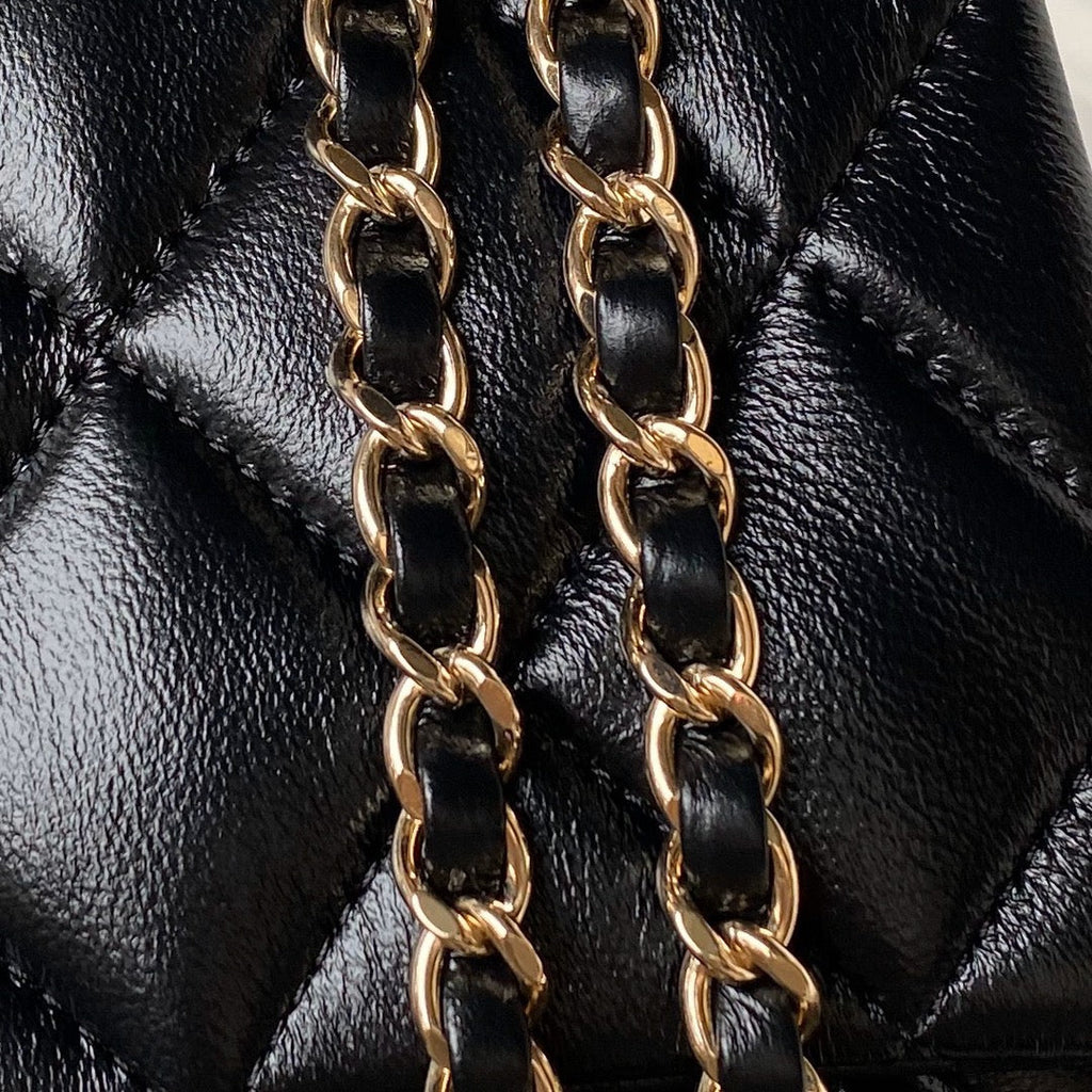Chanel Top Handle Bag AS4544 Lambskin Black