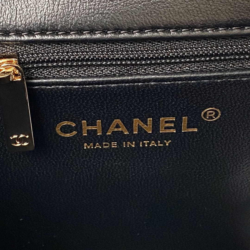 Chanel Top Handle Bag AS4544 Lambskin Black