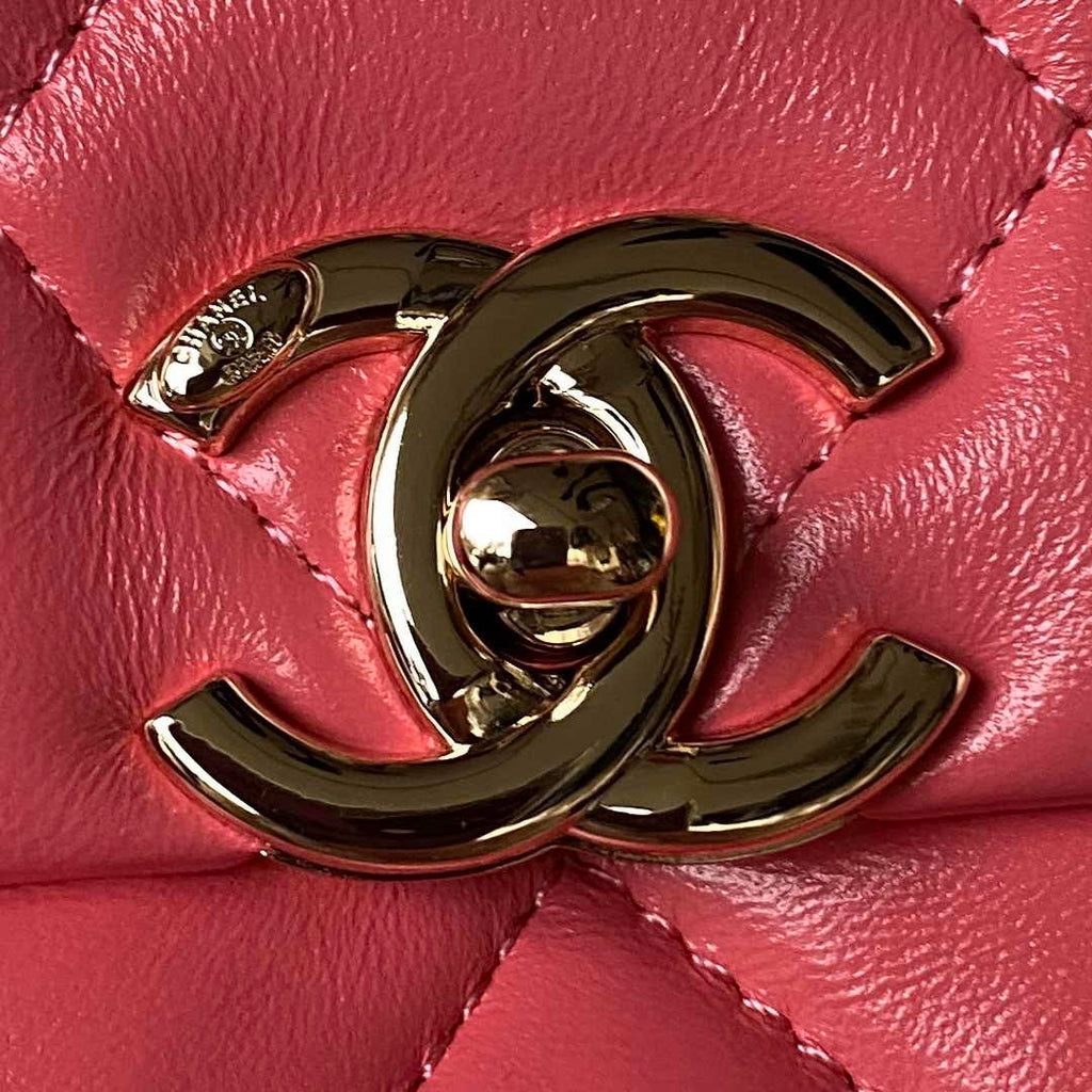 Chanel Top Handle Bag AS4544 Lambskin Pink