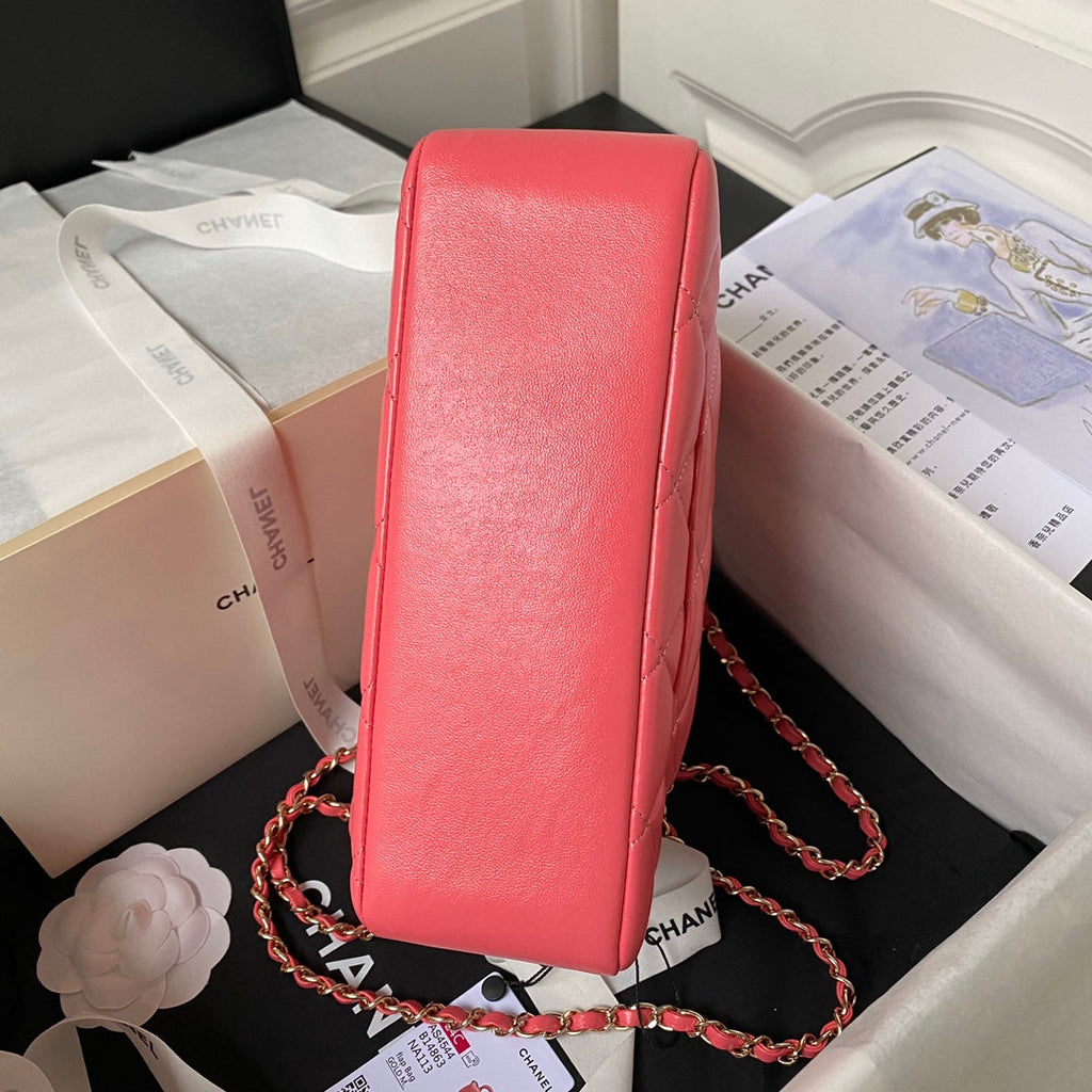Chanel Top Handle Bag AS4544 Lambskin Pink