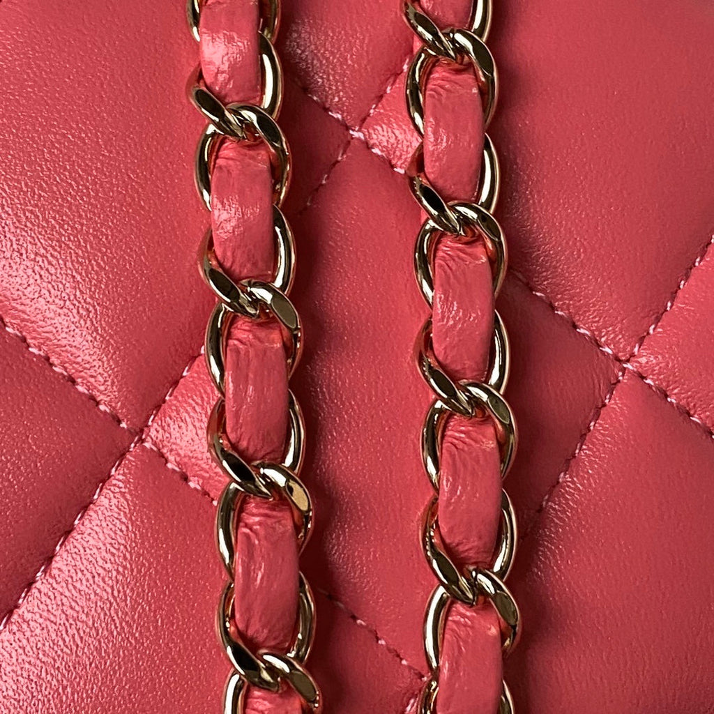 Chanel Top Handle Bag AS4544 Lambskin Pink