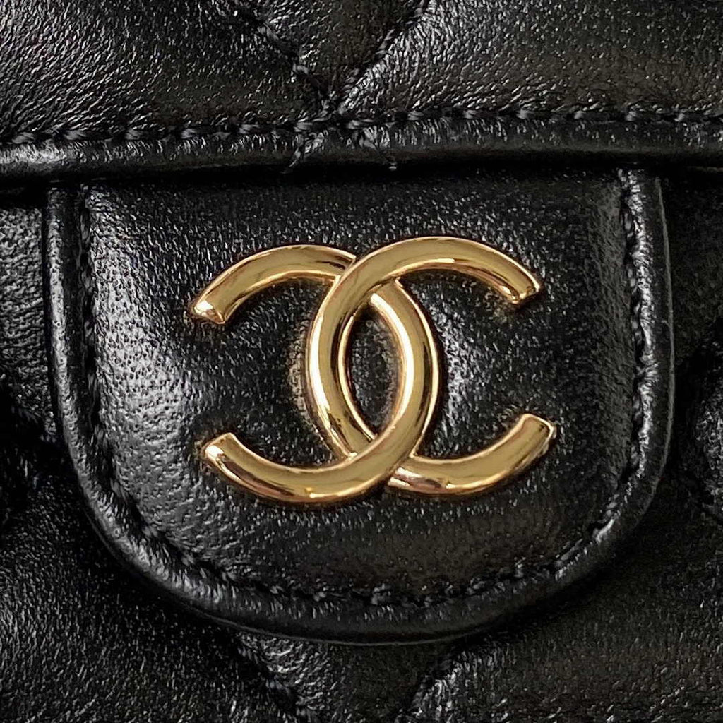 Chanel Top Handle Mini Bag AP3226 Lambskin Black