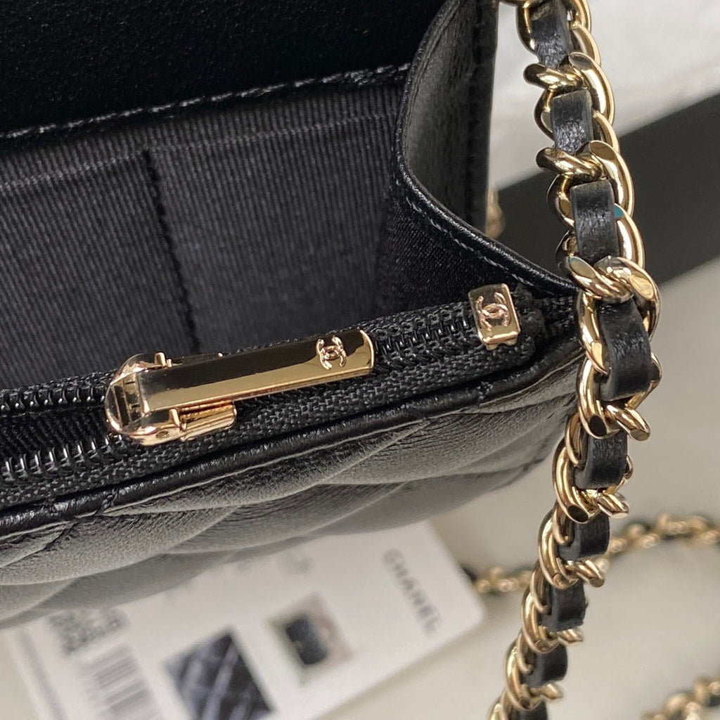Chanel Top Handle Mini Bag AP3226 Lambskin Black