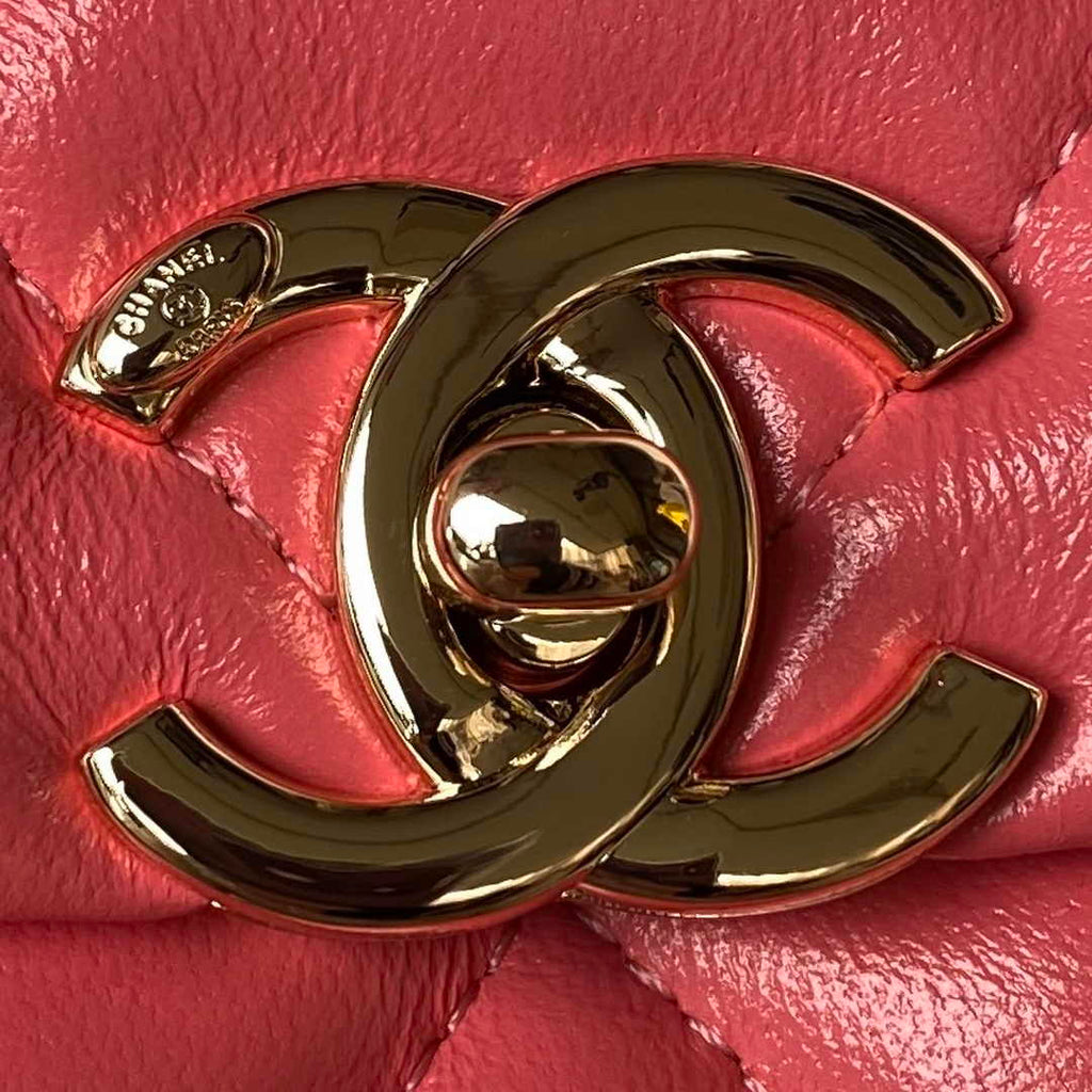 Chanel Top Handle Small Bag AS4543 Lambskin Pink