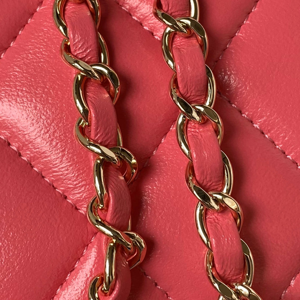 Chanel Top Handle Small Bag AS4543 Lambskin Pink