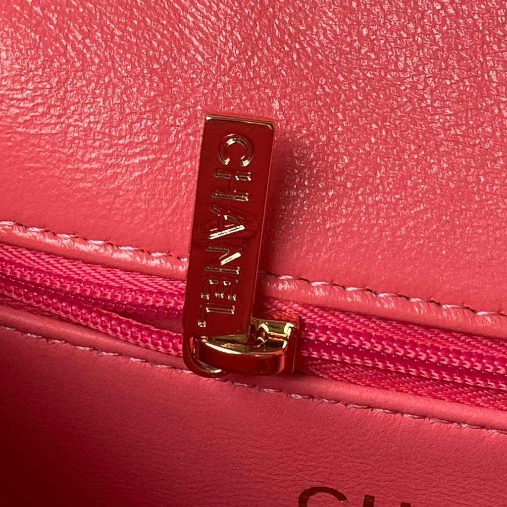 Chanel Top Handle Small Bag AS4543 Lambskin Pink