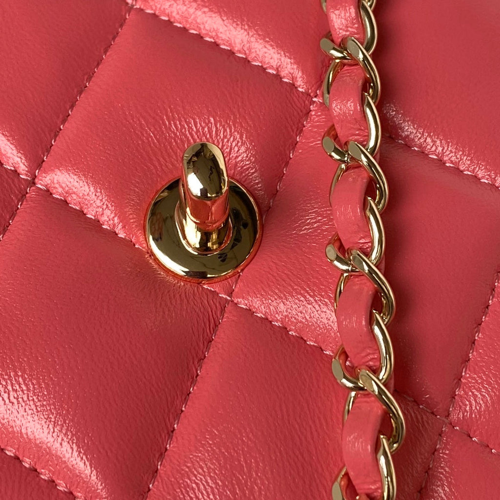 Chanel Top Handle Small Bag AS4543 Lambskin Pink