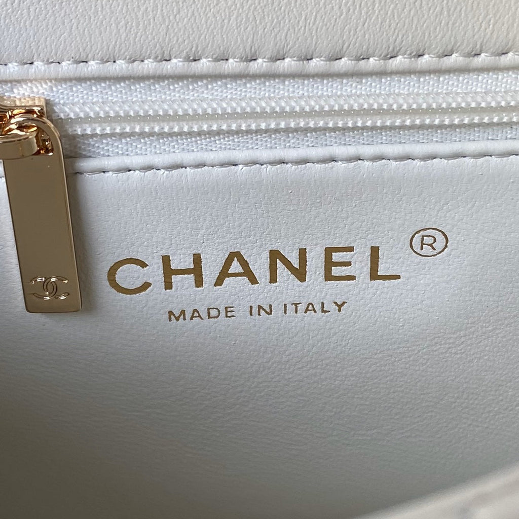 Chanel Top Handle Small Bag AS4543 Lambskin Beige