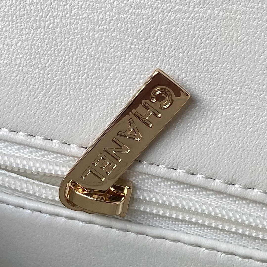Chanel Top Handle Small Bag AS4543 Lambskin Beige