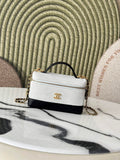 Chanel Vanity with Chain Mini | AP5186 White Suede Bag