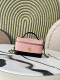 Chanel Vanity with Chain Mini | AP5186 Pink Suede Bag