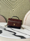 Chanel Vanity with Chain Mini | AP5186 Brown Suede Bag