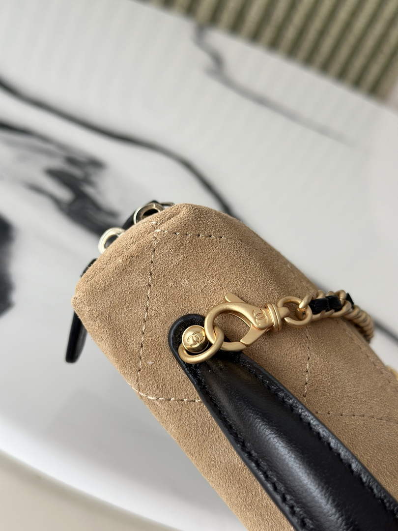 Chanel Vanity with Chain Mini | AP5186 Apricot Suede Bag