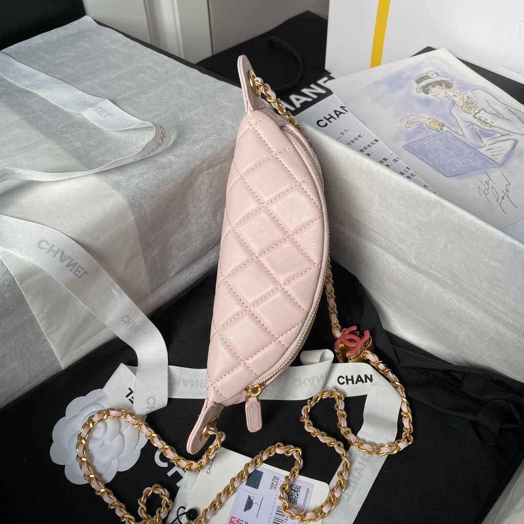 Chanel Waist bag, AP4113 Pink Shiny lambskin